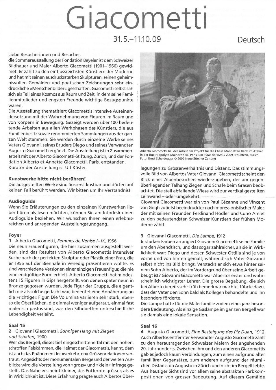 Zeitschriften & Magazine: Magazin, Artinside 2009, mit Giacometti – Gebraucht aus Lausanne von jag_sj6f 2