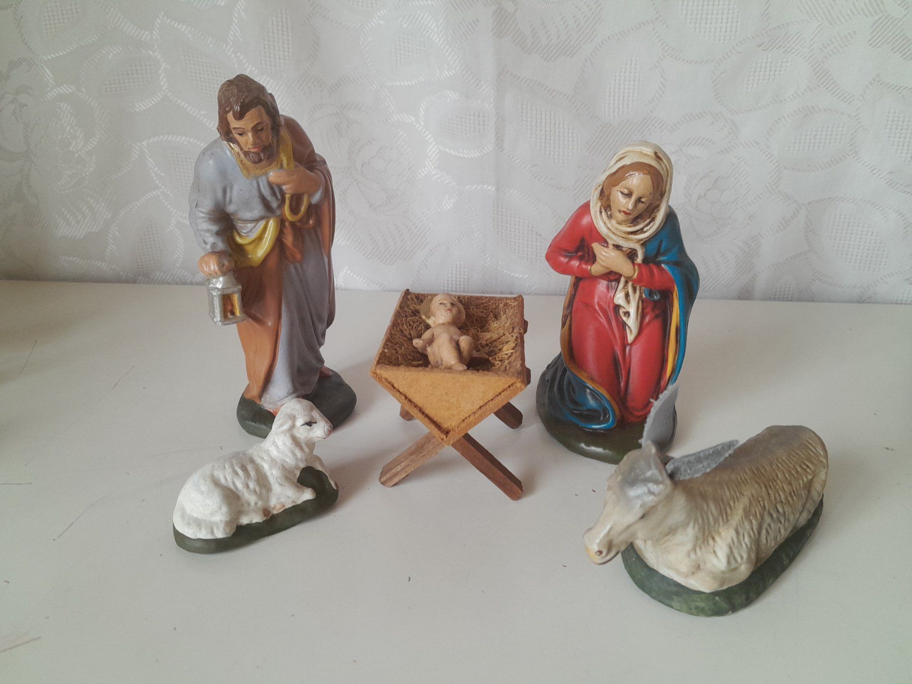 Figuren: Weihnachts Krippenfiguren, 16 teilig, 1962, US Zone-BRD – Gebraucht aus Schwarzenbach SG von utschu09 1