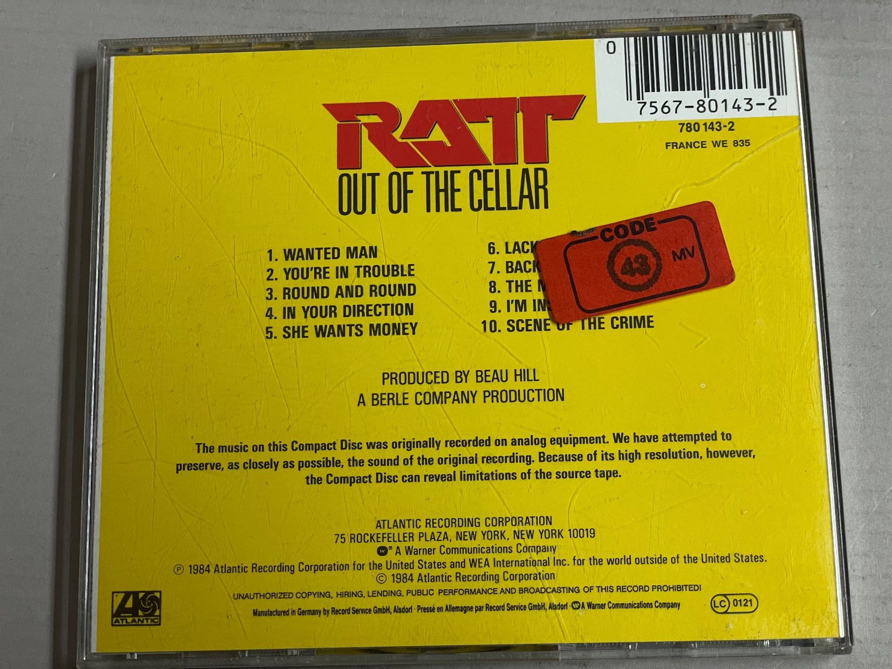 CDs: Ratt – Gebraucht aus Muri b. Bern von AdidasCollector 1