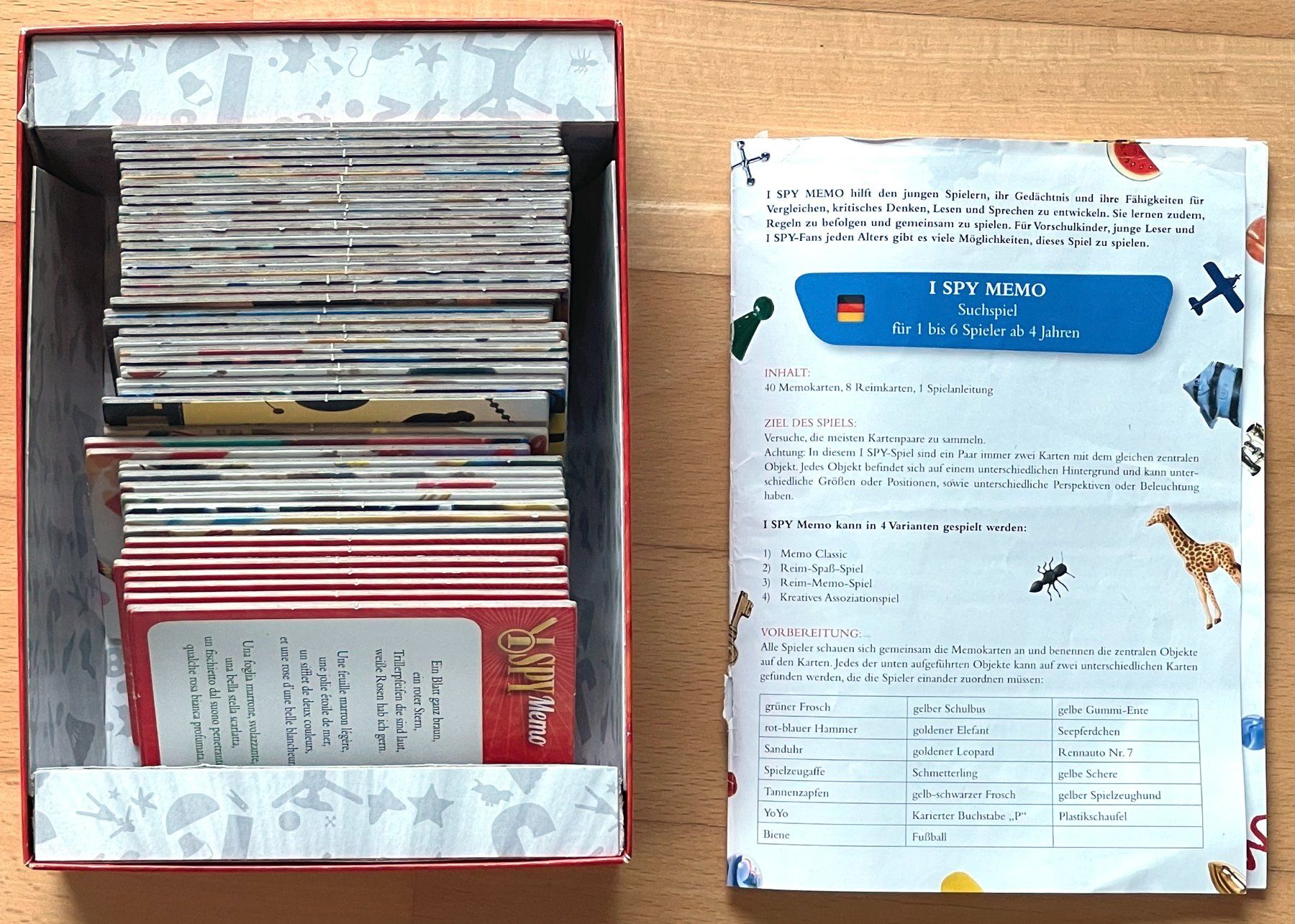 Giochi: I SPY Memo Memoryspiel – Usato da Walchwil venduto da Sharky69 2