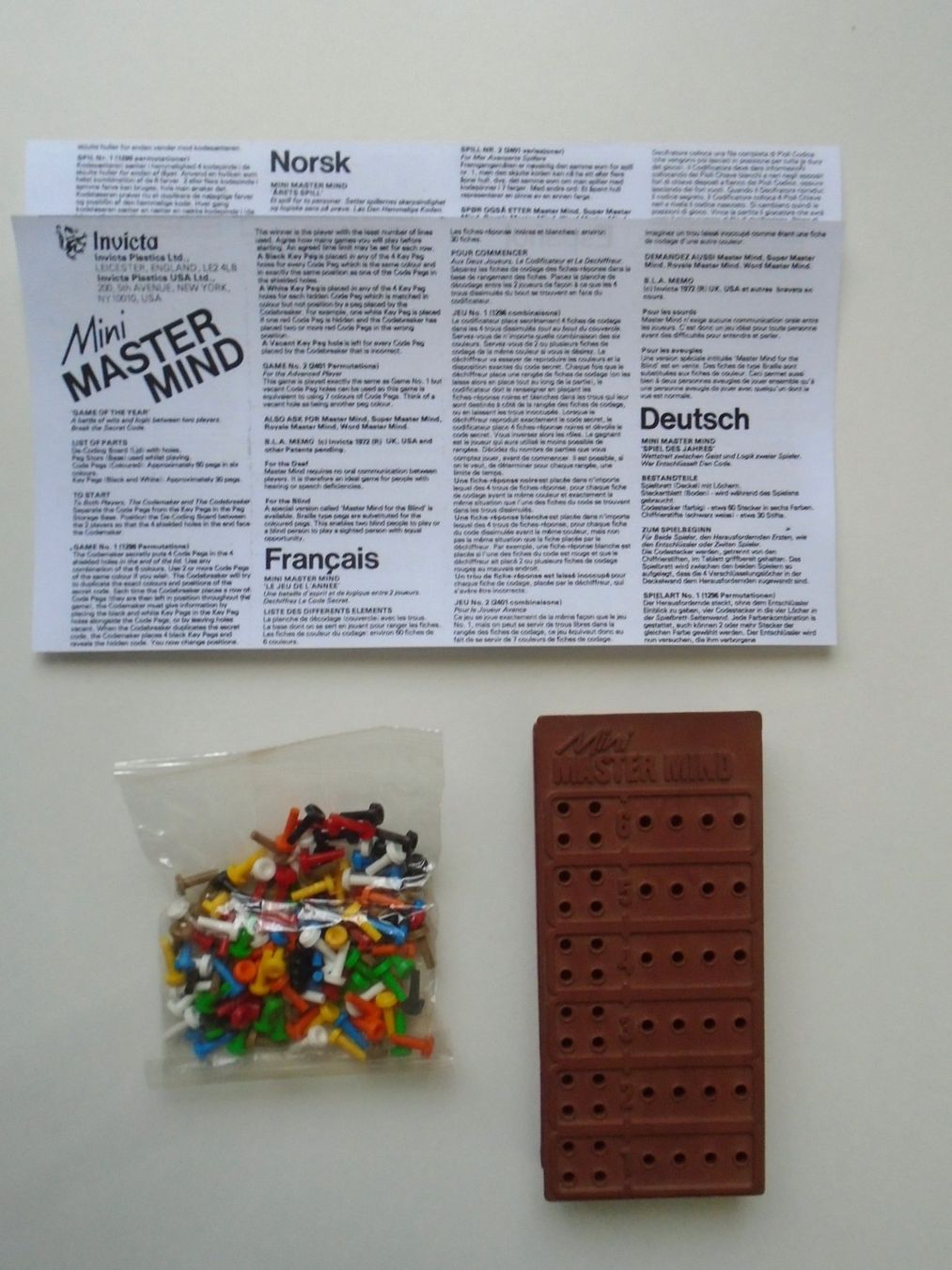 Invicta Spiele: MINI Mastermind Invicta / REISEVERSION – Gebraucht aus Pfeffingen von Elfenstein