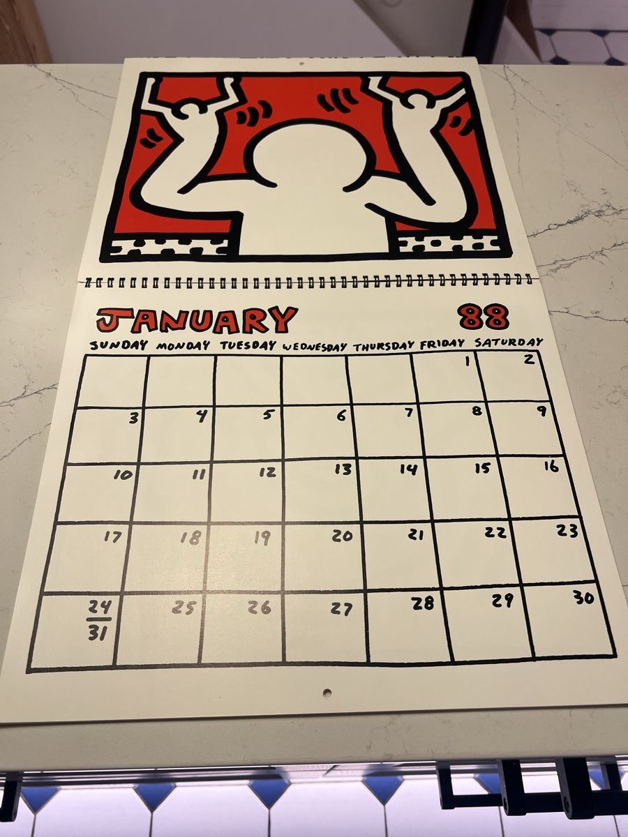 Kalender: Keith Haring Wandkalender 1988 – Gebraucht aus Aarburg von Annemarie16 2