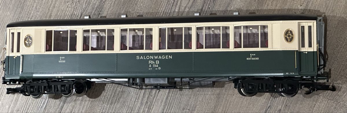 LGB Trains électriques: RhB Salon-Wagen grün/créme – Neuf (Voir description) à Ostermundigen par Bahnfan