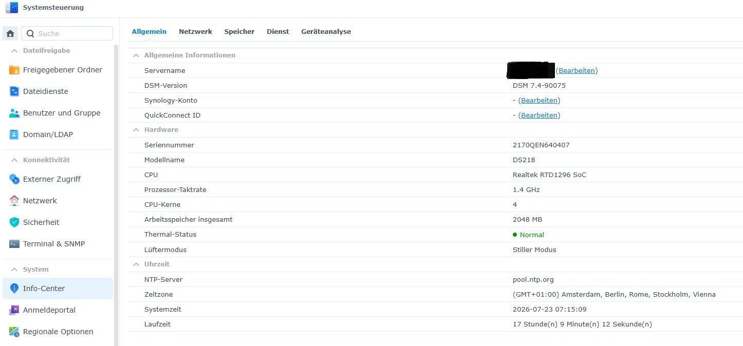 Synology PC: Synology DiskStation DS218 inkl. 8 TB Speicher – Usato da Menziken venduto da Columbus 5