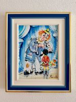 Günter R. Sander – Originalgemälde "Clown mit Geige"