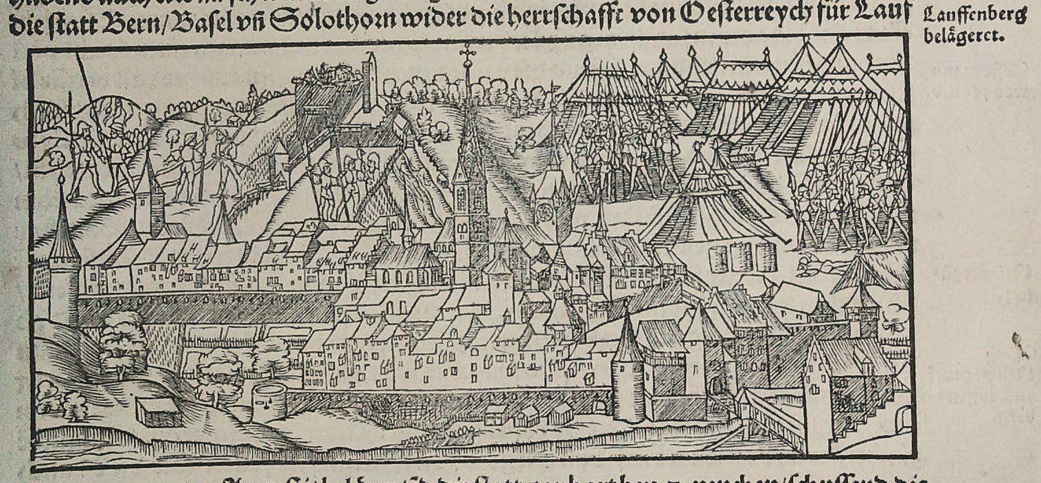 Incisioni: Laufenburg Holzschnitt von Stumpf – Usato da Rafz venduto da Helvet32 1