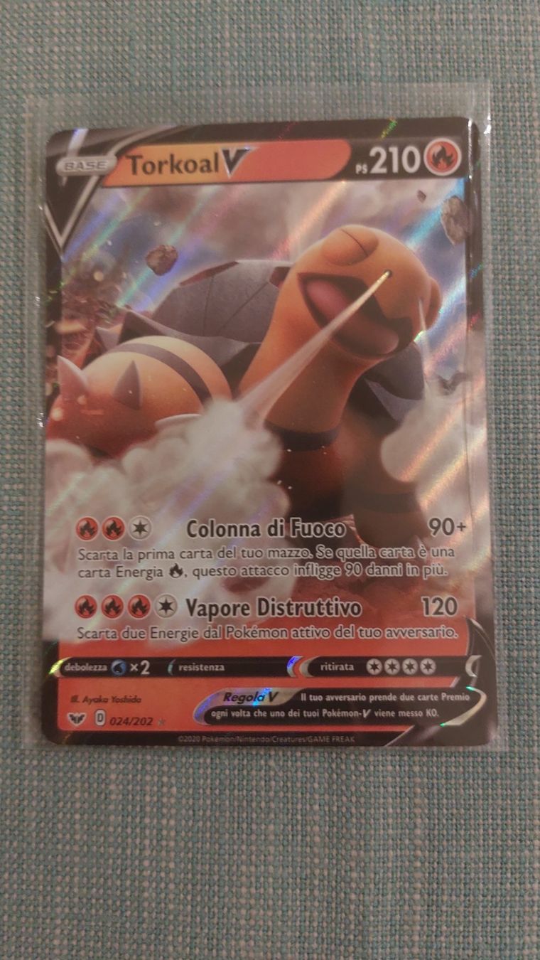 Pokémon Carte collezionabili: Torkoal V Spada & Scudo base – Nuovo (secondo la descrizione) da Bellinzona venduto da Pagur