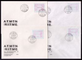 ATM A1-A4_FDC_PORTOGERECHTE, illustr. SERIE ohne Adressen !!