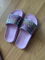 Glitzer Badeschlappe Sandale Gr. 29-30 Sommer Pool Strand To