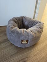 Hundebett grau flauschig Durchmesser ca. 45 cm swisspet neu