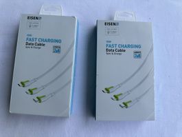 2 Eisen Ladekabel Datenkabel 2 Meter neu in Verpackung