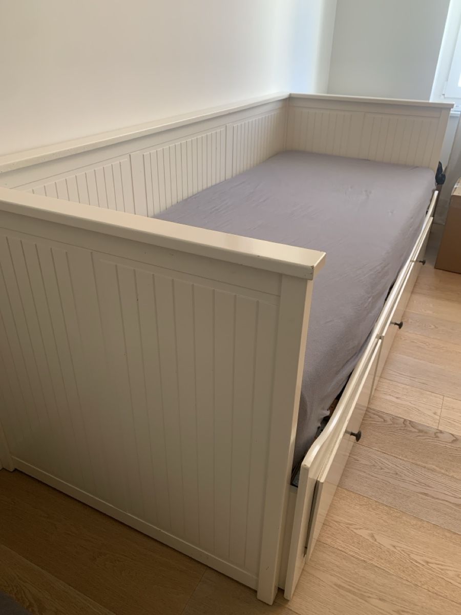 Ikea Letti: Single or double bed off-white with 3 drawers good condition – Usato da Immensee venduto da vgitter 2