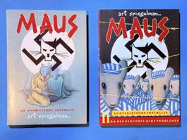 Art Spiegelman MAUS Illustriert, 2 Bände /Skandinavisch…