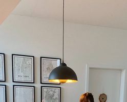 Designer Hängeleuchte schwarz/gold, sehr guter Zustand, VB