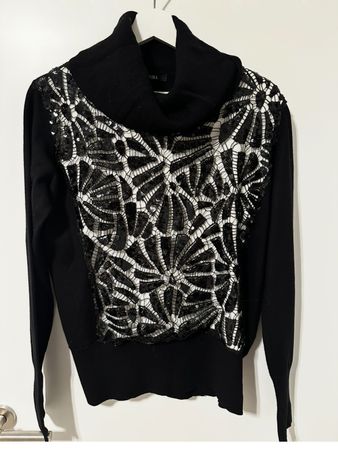BIBA Strickpullover Rollkragen Gr. M Schwarz