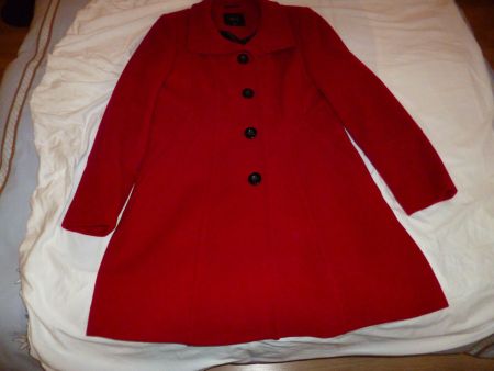 Eleganter Damen Wintermantel, Grösse 38, Farbe rot, wie neu