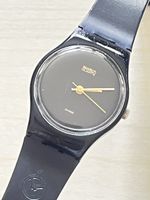 Schlichte Swatch Quartz Uhr, schwarz, Top Zustand!