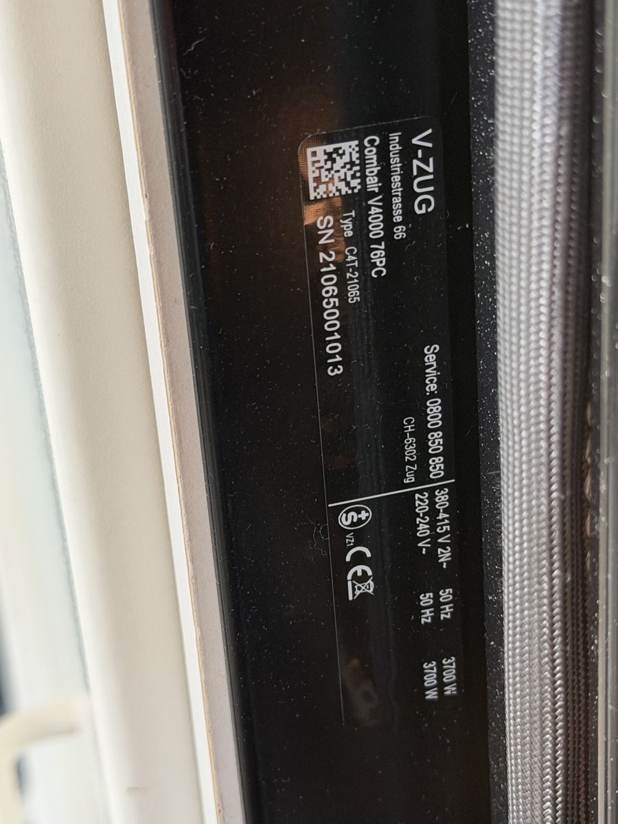 V-Zug Forni: Backofen 55cm - V-ZUG V4000 76PC – Usato da Forch venduto da mtor83 3