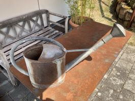Vintage antike Giesskanne verzinkt Zugerkanne 12 Liter