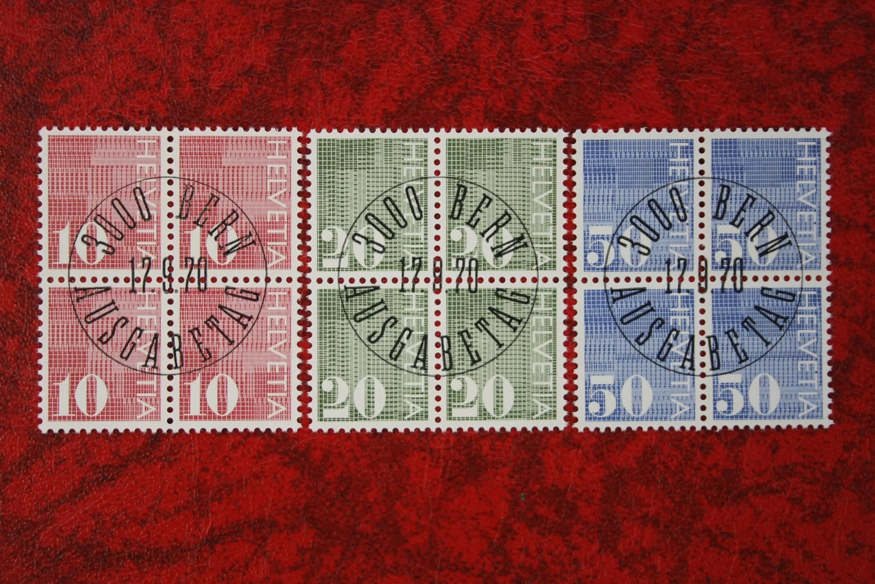 Alle Briefmarken: 1970: 483 - 485 Et. mit Gummi – Neu (gemäss Beschreibung) aus Deitingen von Lglobi