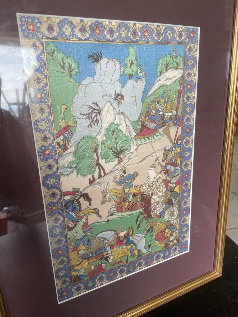 Dipinti: Tableau Ancien Tissu Persan – Usato da Vallamand venduto da Bricbracbroc82 2