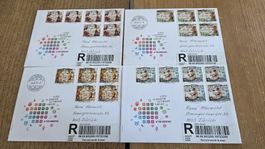 2011 FDC Vollstempel Mehrfachfrankatur Pro Juventute