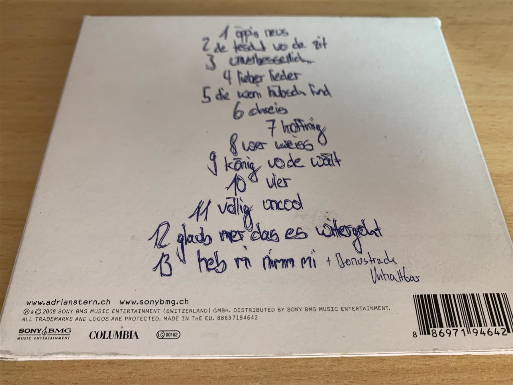CDs: Adrian Stern – Lieber Lieder – Gebraucht aus Rikon im Tösstal von Alpenmutz 1