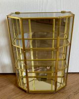 Kleine vintage Messing Vitrine Glas Vitrinchen 70er 80er