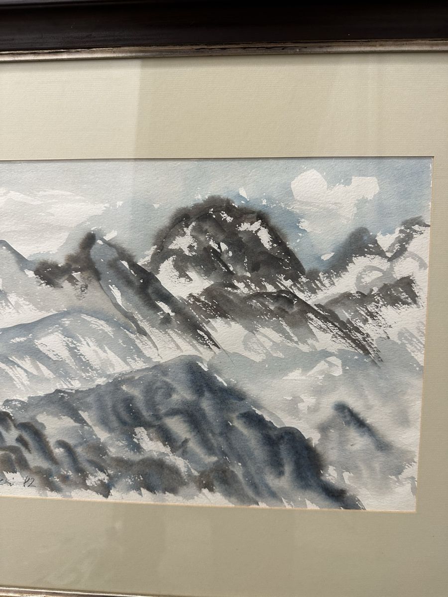 Dipinti: Aquarell "Berge" Gemälde 1982 Bergpanorama – Usato da Ebikon venduto da Gaenggeliwaar 3