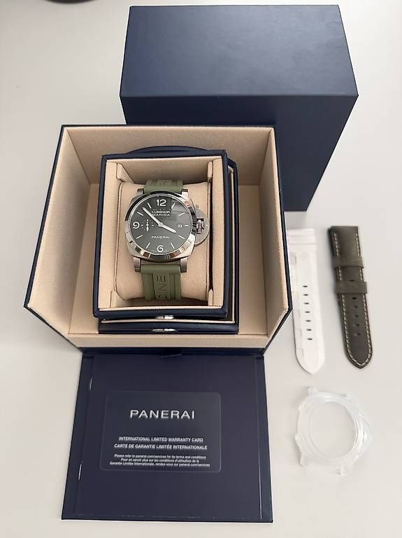 Panerai Orologi: Panerai Luminor Marina Titan-Green – Usato da Zürich venduto da timeio-swapwatch 1