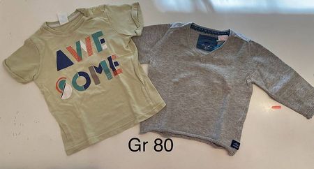 Set aus t-shirt + pulli Gr 80