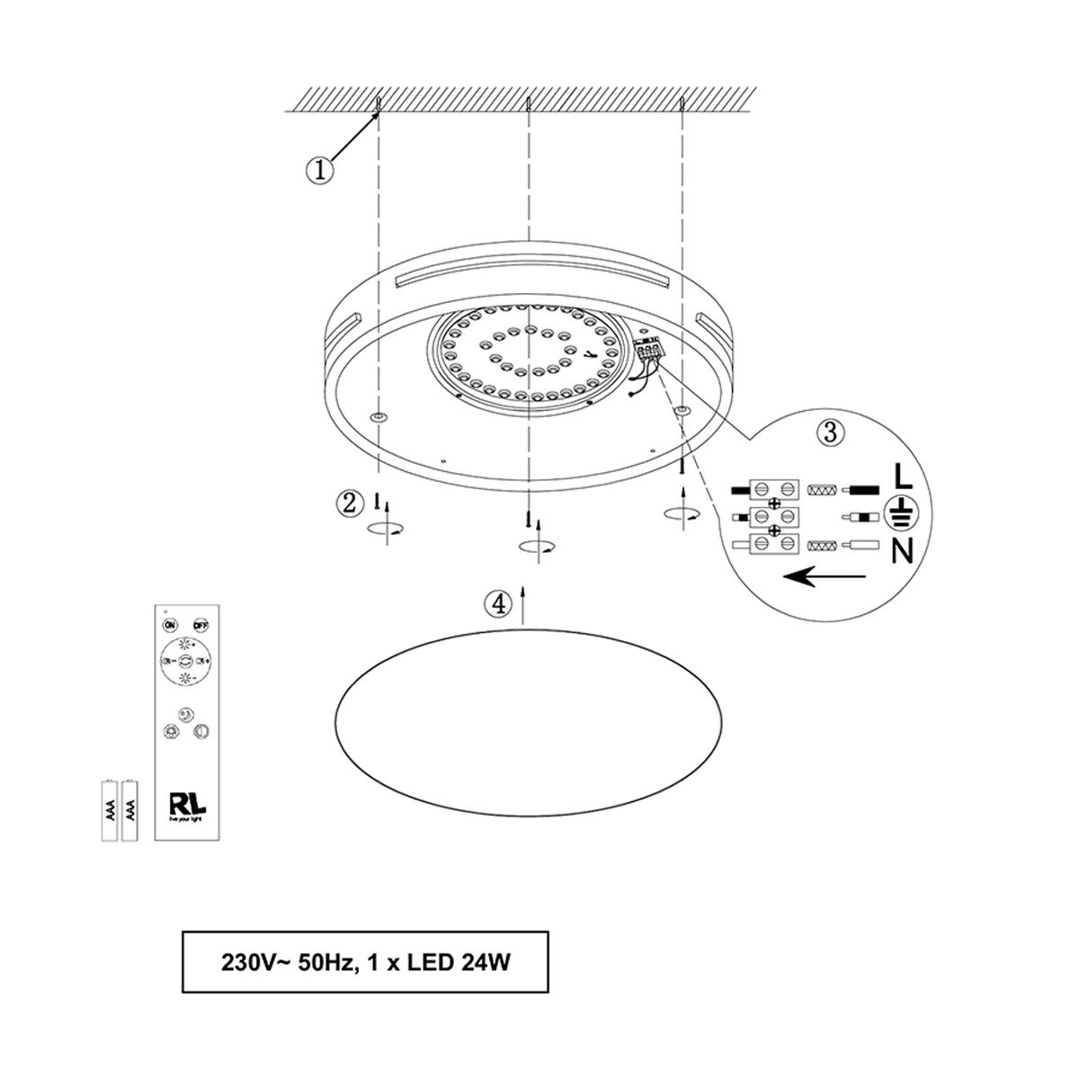 Lampadari & plafoniere: LED Deckenleuchte, Dimmer, 40 cm Ø – Nuovo (secondo la descrizione) da Kreuzlingen venduto da Smart-Light 3