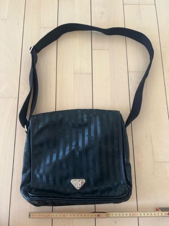 Umhängetasche Maison Mollerus MM schwarz monogramm