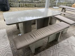 Morcote Granittisch mit Sitzbank
