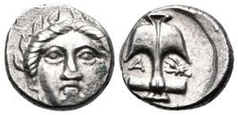Thrace. APOLLONIA PONTIKA silver Diobol