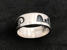 Indianer Fingerring Silber 925 (Sterling) Grösse 53