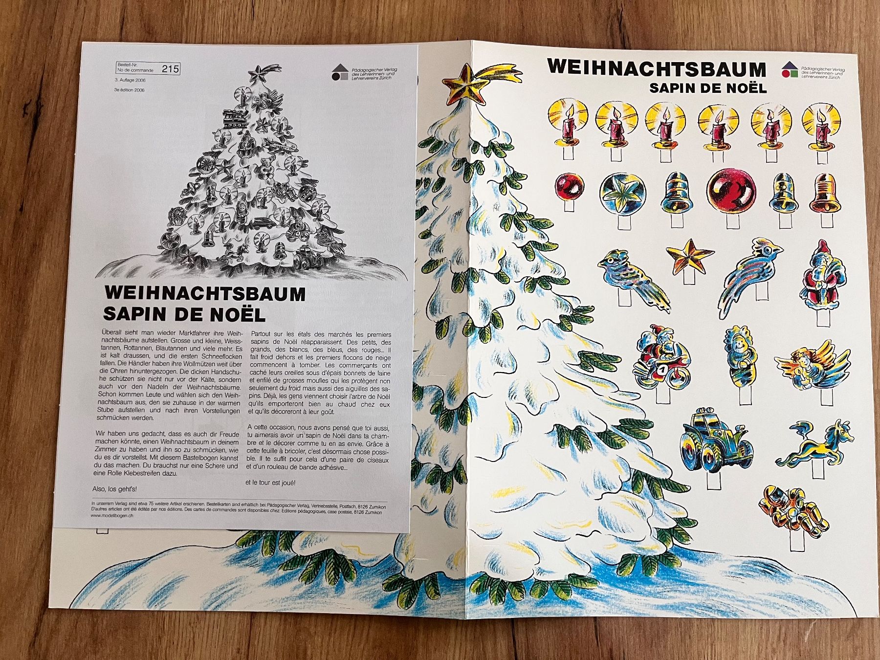 Kit bricolage: 1 Modellbogen Pädagogischer Verlag Weihnachtsbaum – Usato da Büsserach venduto da bor_s88m