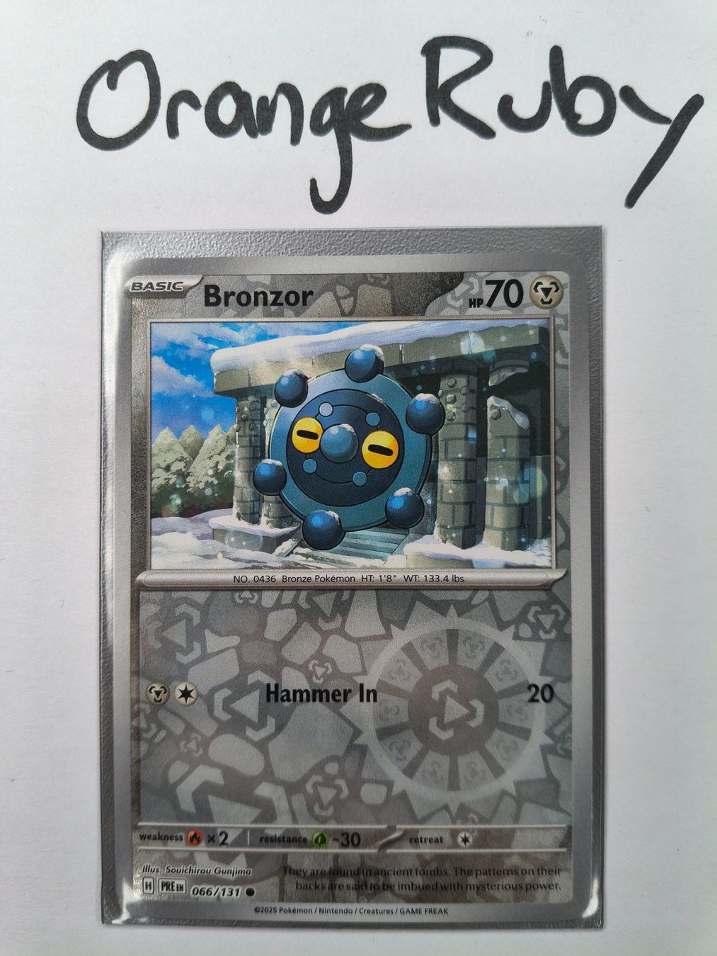 Pokémon Sammelbilder & Trading cards: Bronzor 066/131 REVERSE HOLO Prismatic Evolutions PRE EN – Gebraucht aus St. Gallen von OrangeRuby