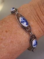 Armband 833 Silber mit Porzellan Steinen vor  1953