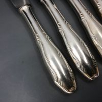 6 Messer versilbert Komet
