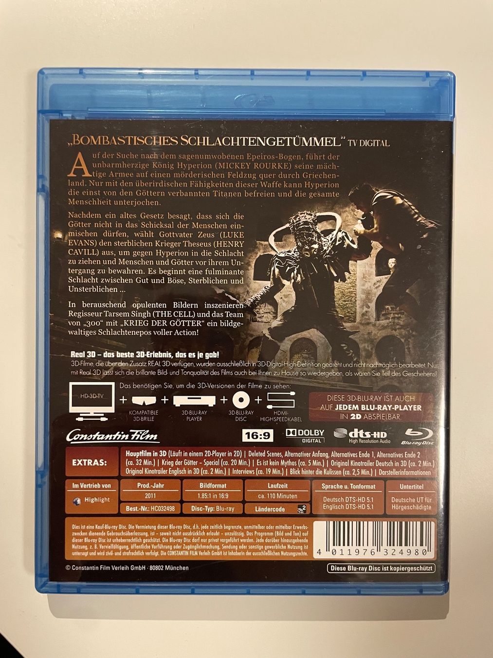 Tutti i DVDs: +++3D Bluray Krieg der Götter+++ – Usato da Walliswil-Nbipp venduto da Trustable2006 1