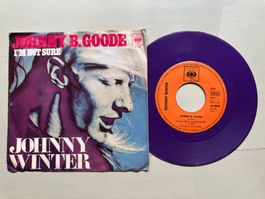 JOHNNY WINTER Johnny B goode rare farbiges Vinyl 70's Berry