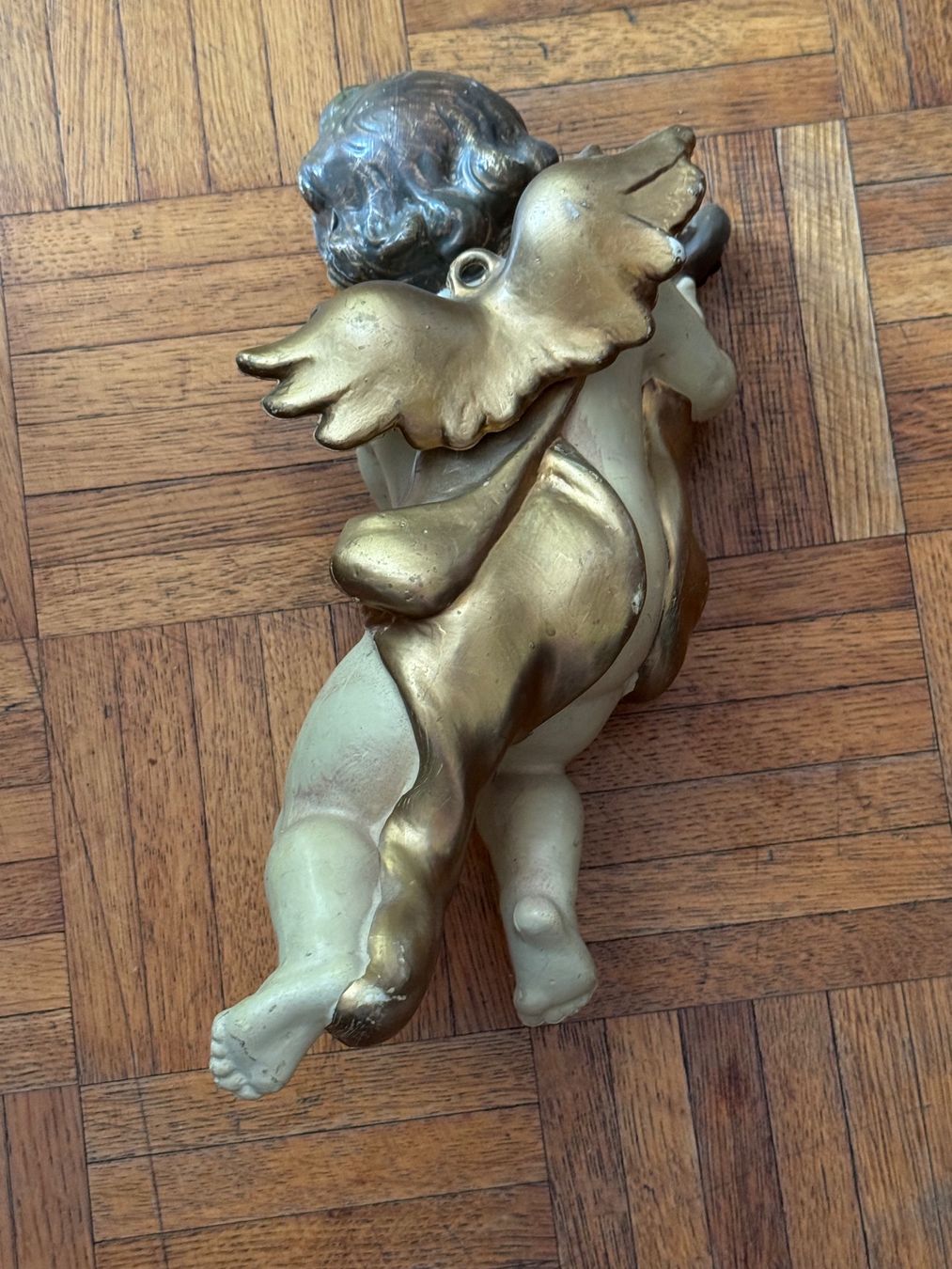 Figurines: Barocker Engel 1960 früher Kunststoff handbemalt – D'occasion à Grabs par Dekostuebli 2