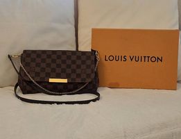 NEUWERTIGE LOUIS VUITTON POCHETTE FAVORITE MM DAMIER EBENE