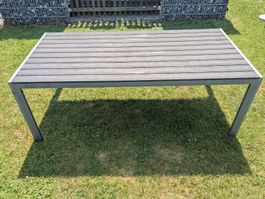 Gartentisch Kunststoff/Metall Anthrazit rechteckig gebraucht