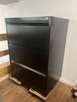 Aktenschrank 3 Schubladen schwarz gebraucht