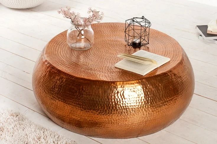 Tavoli: Handgearbeiteter Couchtisch, Kupfer – Nuovo e nell'imballaggio originale da Winterthur venduto da aredo 1