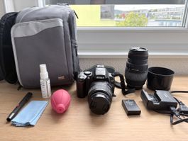 Nikon D40 6MP CCD DSLR + 18-55 kit lens + Sigma 70-300 APO M