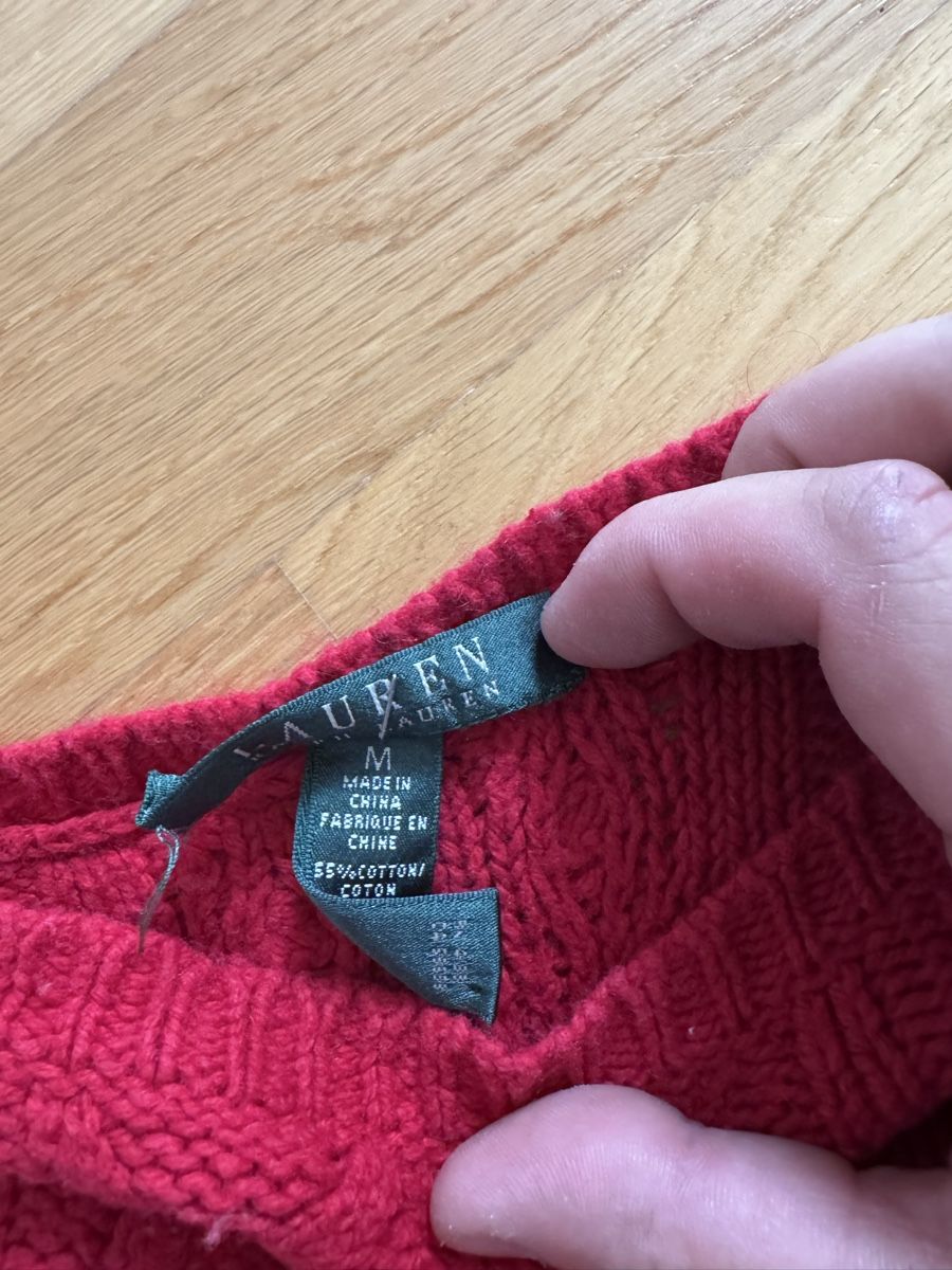 Ralph Lauren Maglioni & Felpe: Ralph Lauren Pullover Grösse M - Rot, Zopfmuster, Baumwolle – Usato da St. Gallen venduto da rechsteinerholding 1