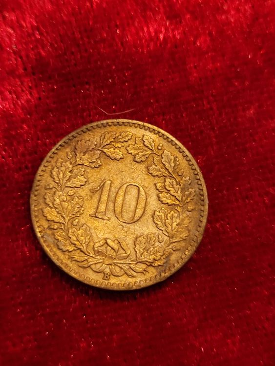 Tutti le monete: 10 Rappen 1919 messing – Usato da Neuenkirch venduto da majortom30 1
